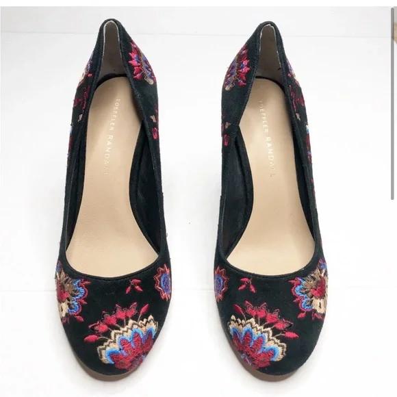 Loeffler Randall Sydnee Suede Embroidered Pumps - Picture 6 of 8